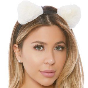 Plush Cat Ears Headband Furry Fuzzy